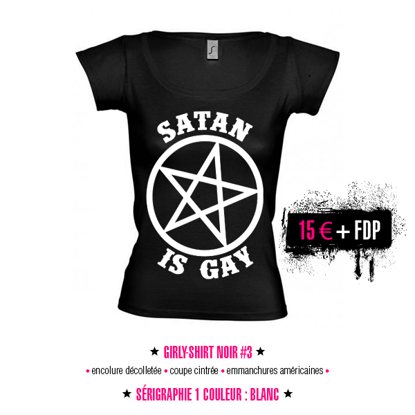 women t-shirt - girly Satan Is Gay